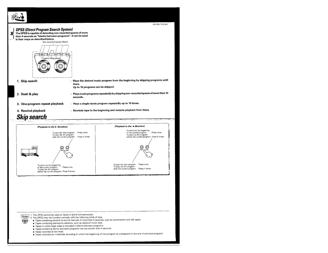 Kenwood UD-753, UD-703 manual 