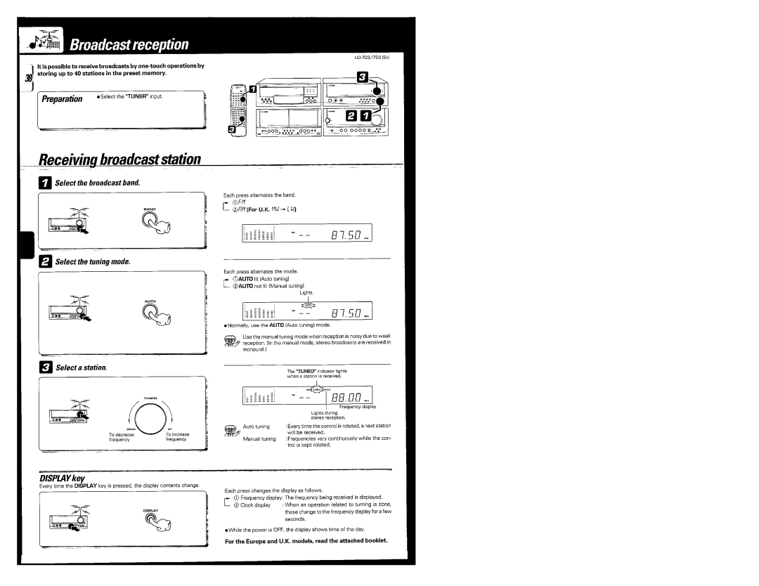 Kenwood UD-753, UD-703 manual 