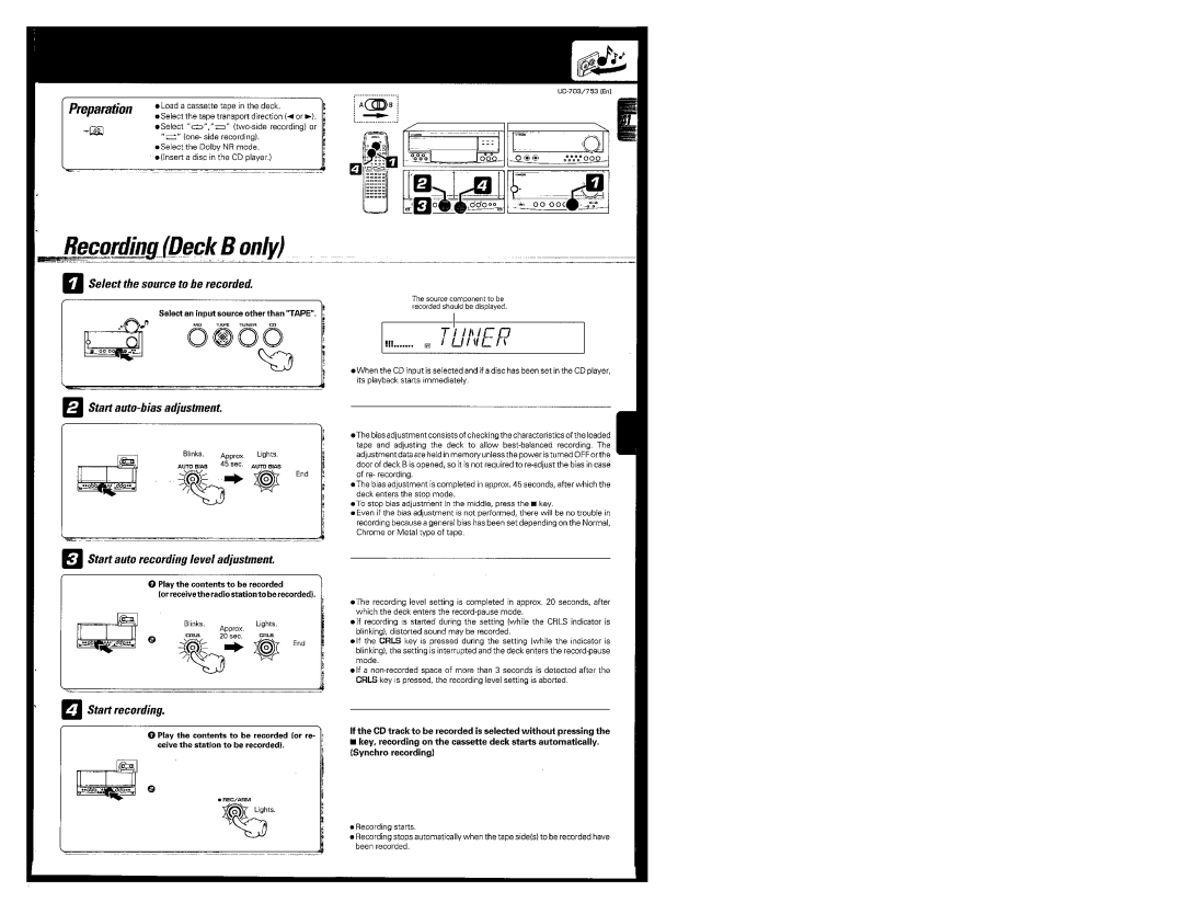 Kenwood UD-703, UD-753 manual 