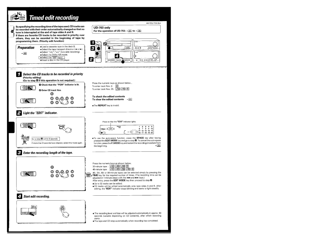 Kenwood UD-753, UD-703 manual 