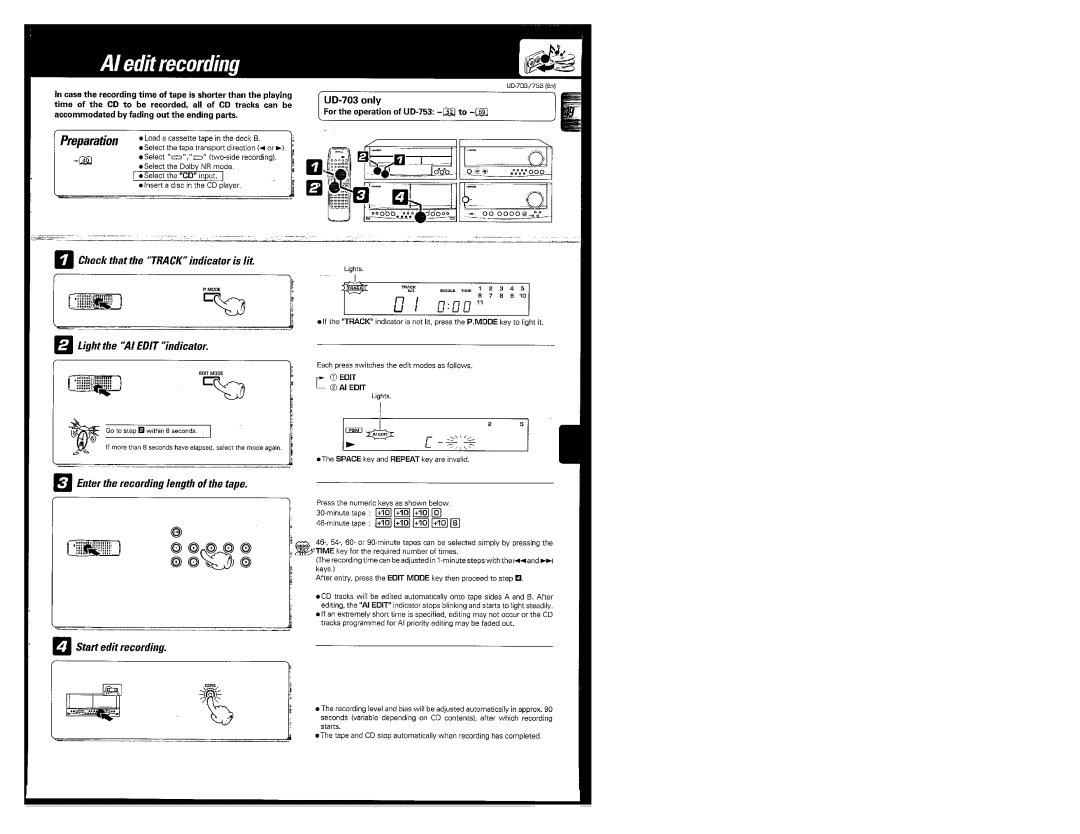 Kenwood UD-703, UD-753 manual 