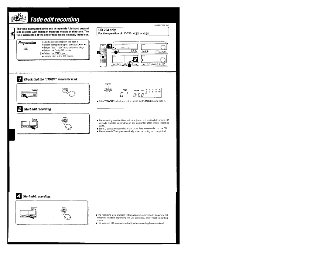 Kenwood UD-753, UD-703 manual 