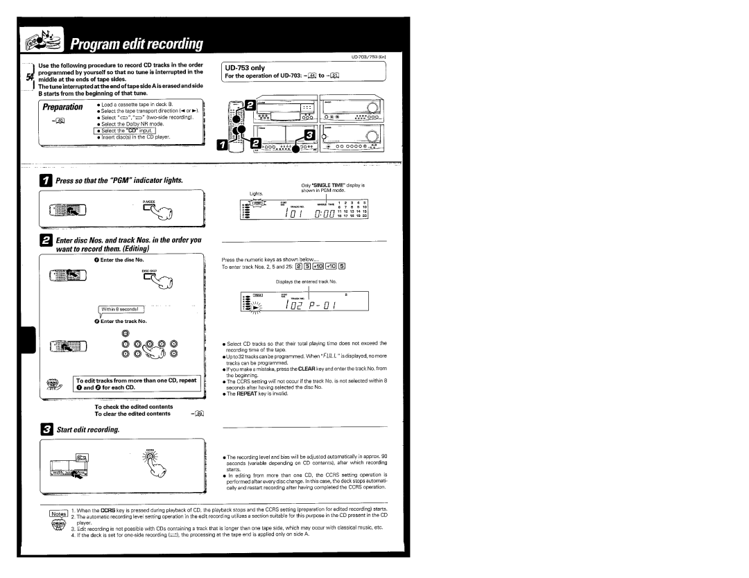 Kenwood UD-753, UD-703 manual 