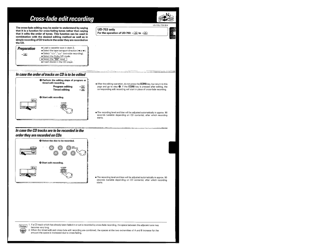 Kenwood UD-703, UD-753 manual 