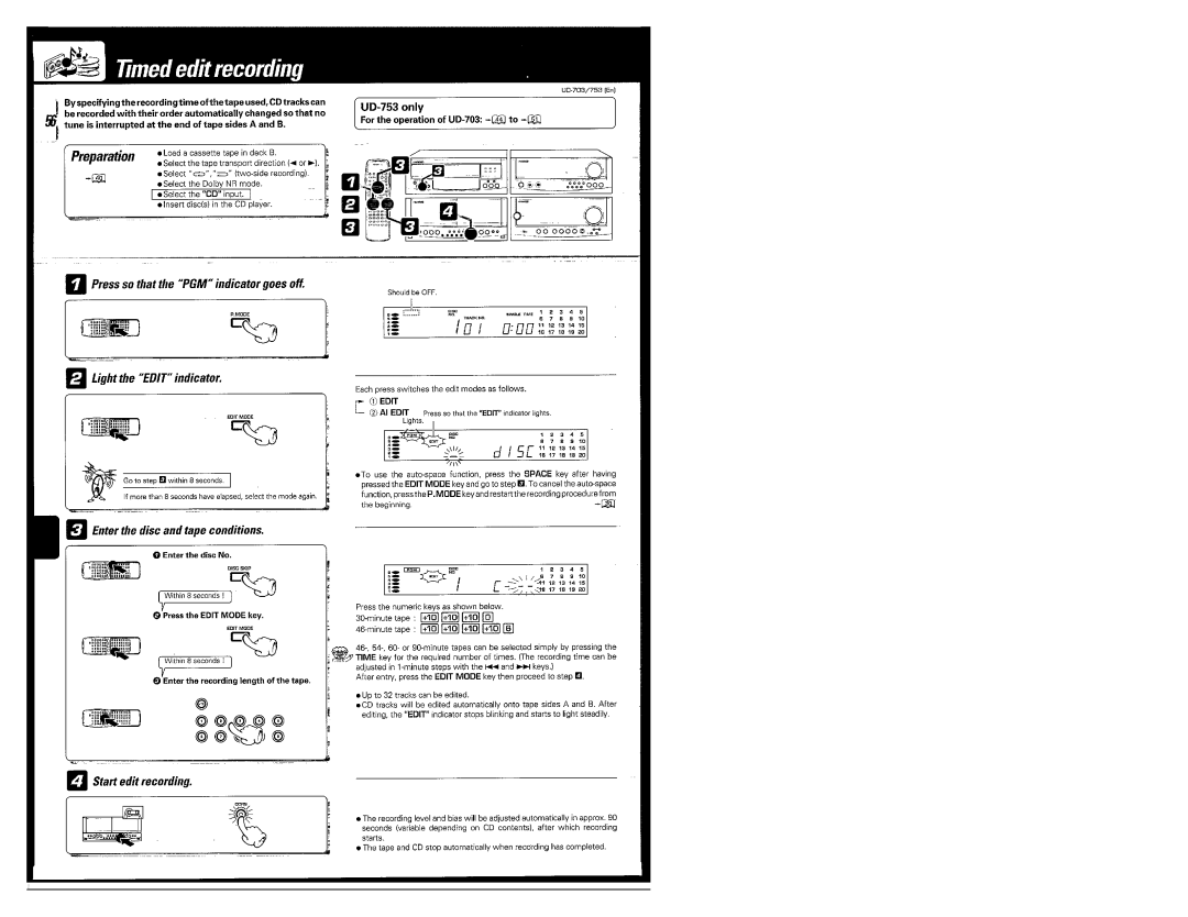 Kenwood UD-753, UD-703 manual 