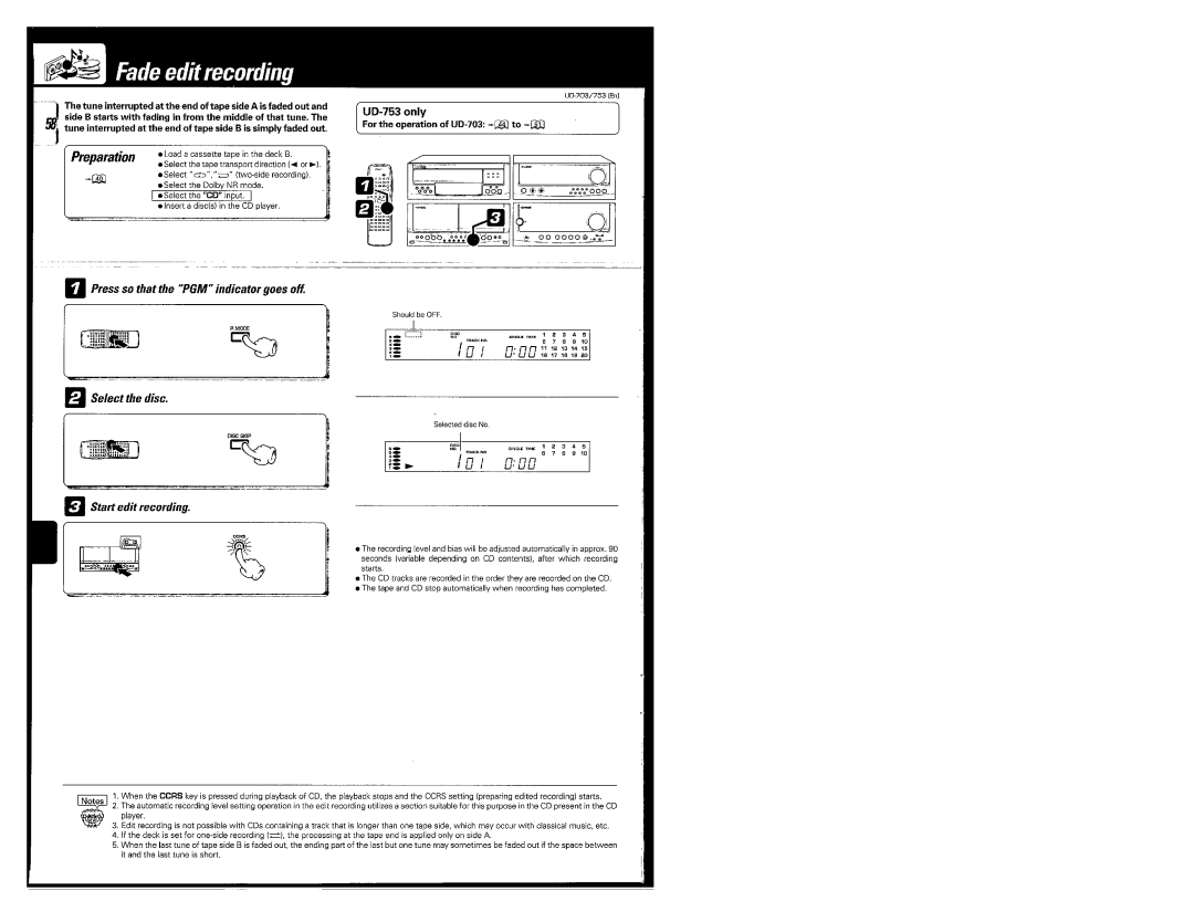 Kenwood UD-753, UD-703 manual 