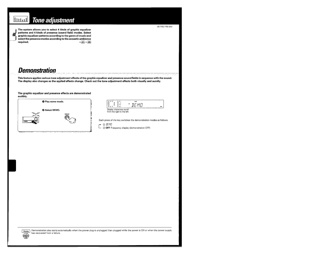 Kenwood UD-753, UD-703 manual 