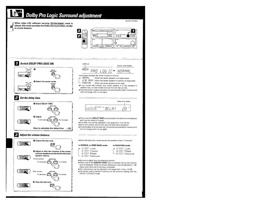 Kenwood UD-753, UD-703 manual 