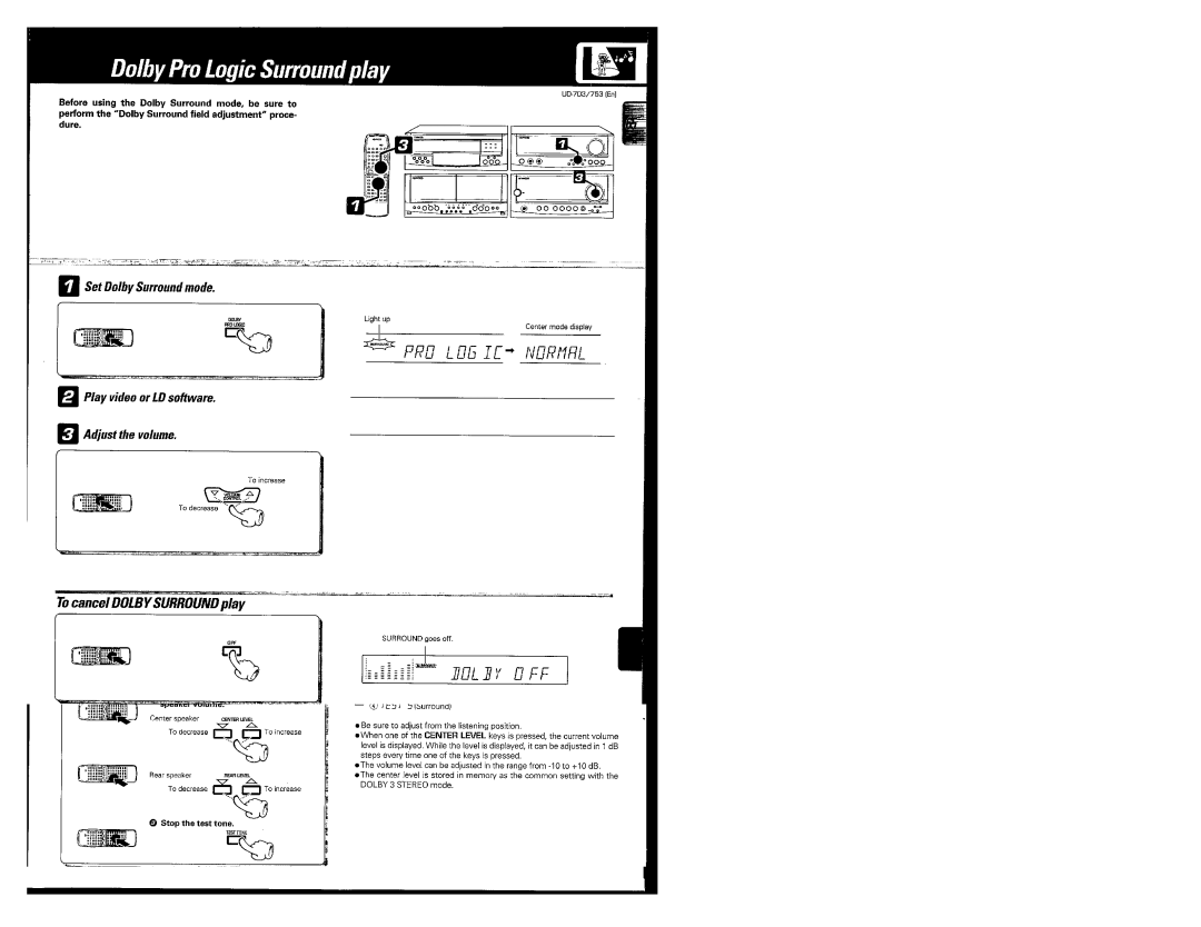 Kenwood UD-703, UD-753 manual 