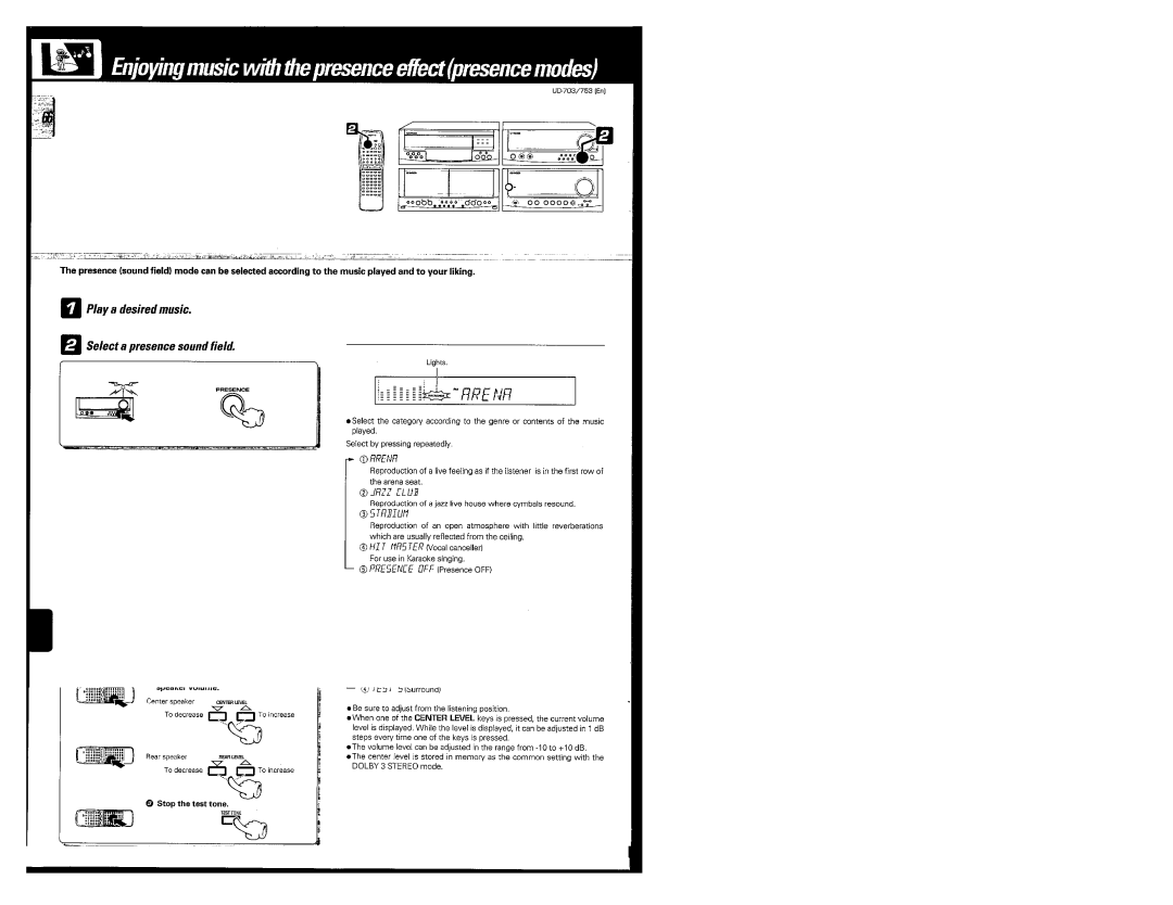 Kenwood UD-753, UD-703 manual 