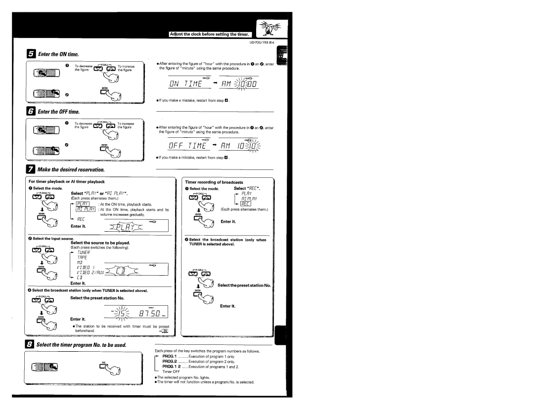 Kenwood UD-703, UD-753 manual 