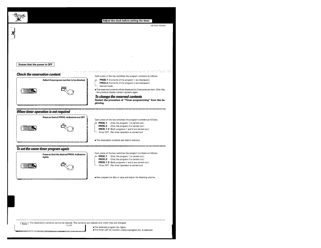 Kenwood UD-753, UD-703 manual 