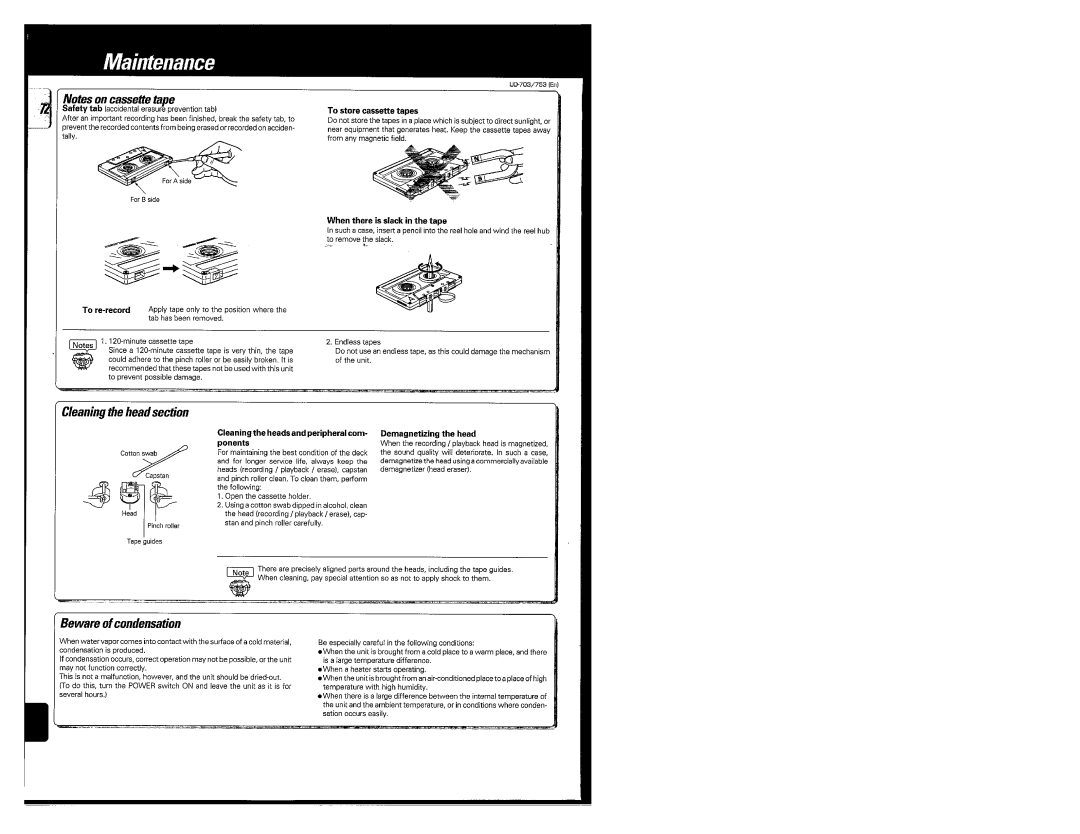 Kenwood UD-753, UD-703 manual 