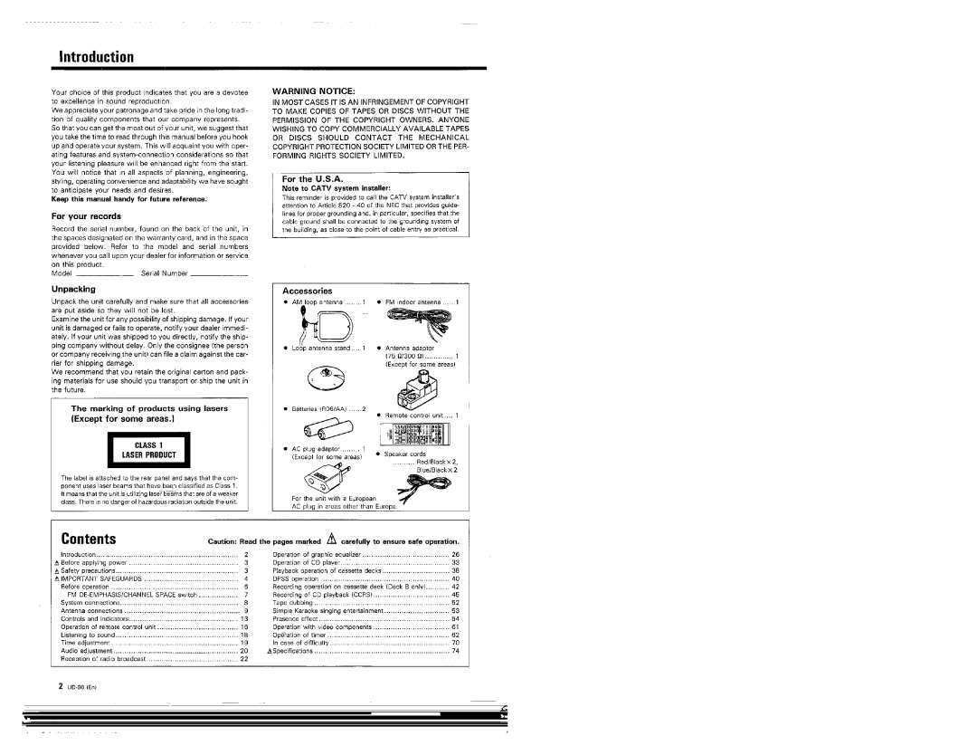 Kenwood UD-90 manual 