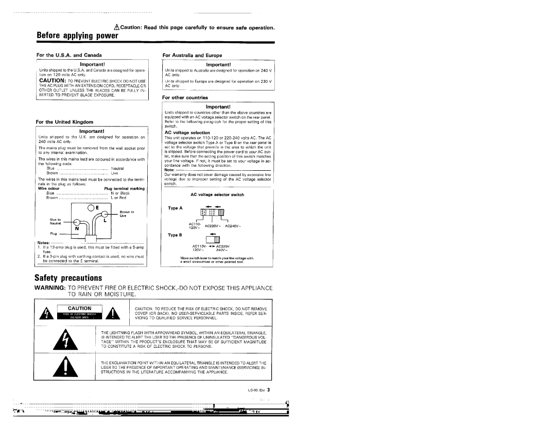 Kenwood UD-90 manual 