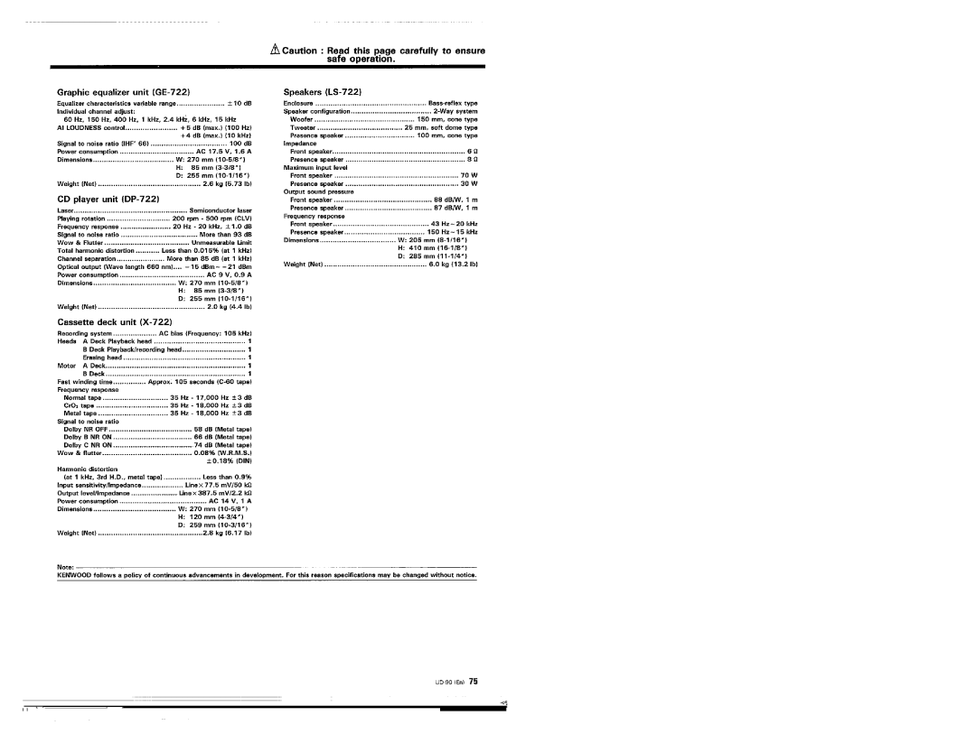 Kenwood UD-90 manual 