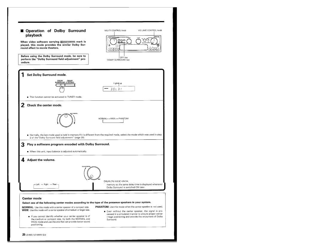 Kenwood UD-900M manual 