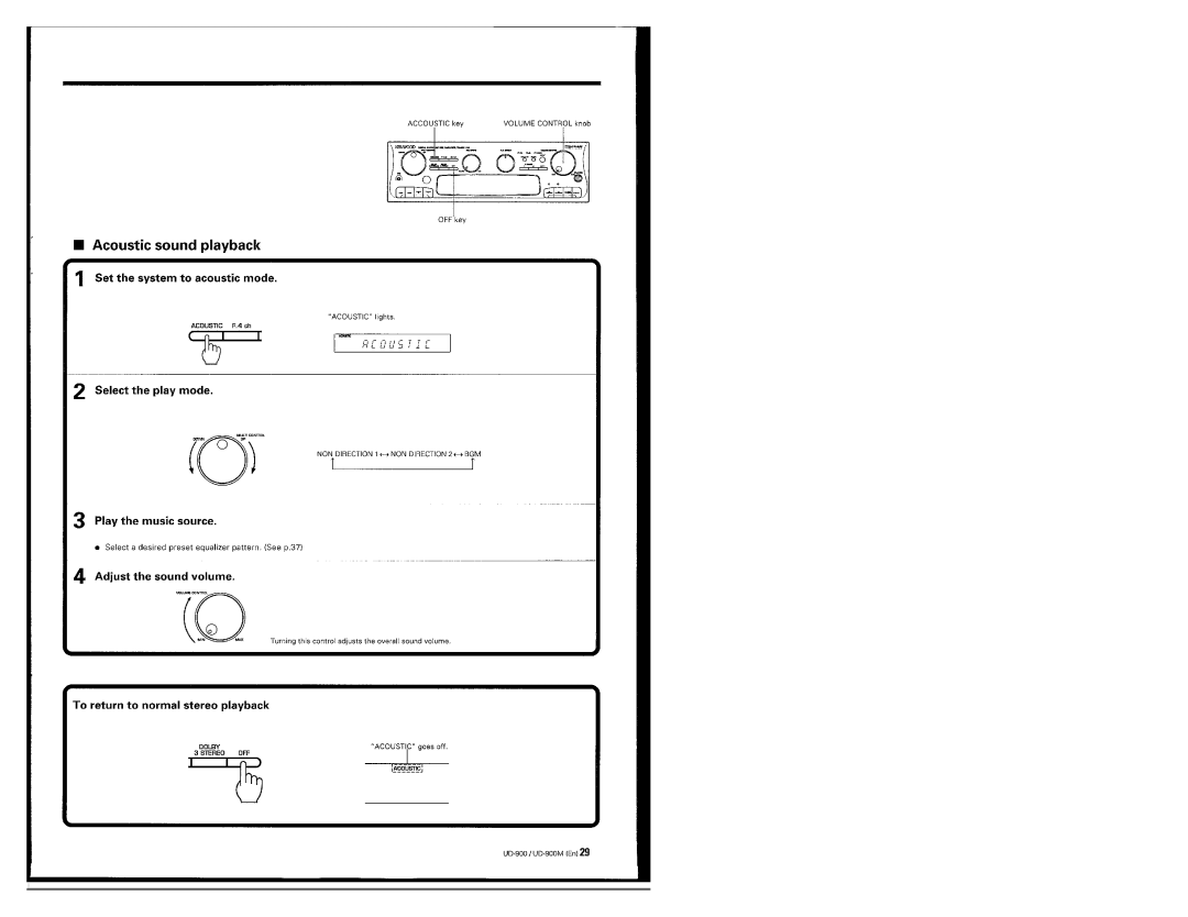 Kenwood UD-900M manual 