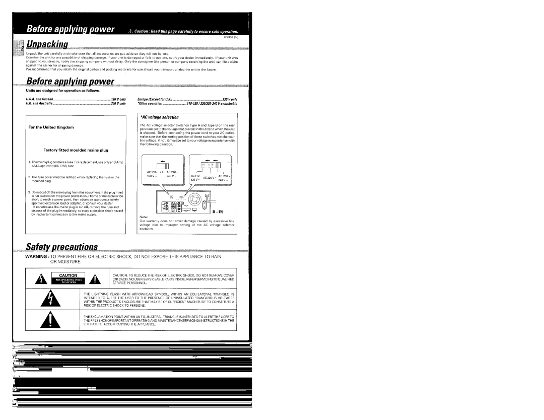 Kenwood UD-952 manual 