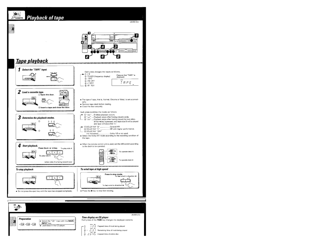 Kenwood UD-952 manual 