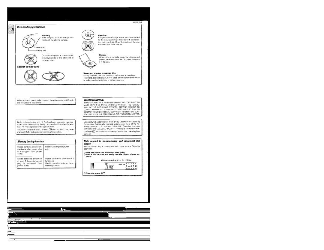 Kenwood UD-952 manual 