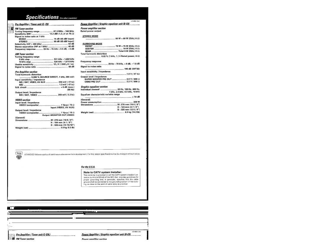 Kenwood UD-952 manual 