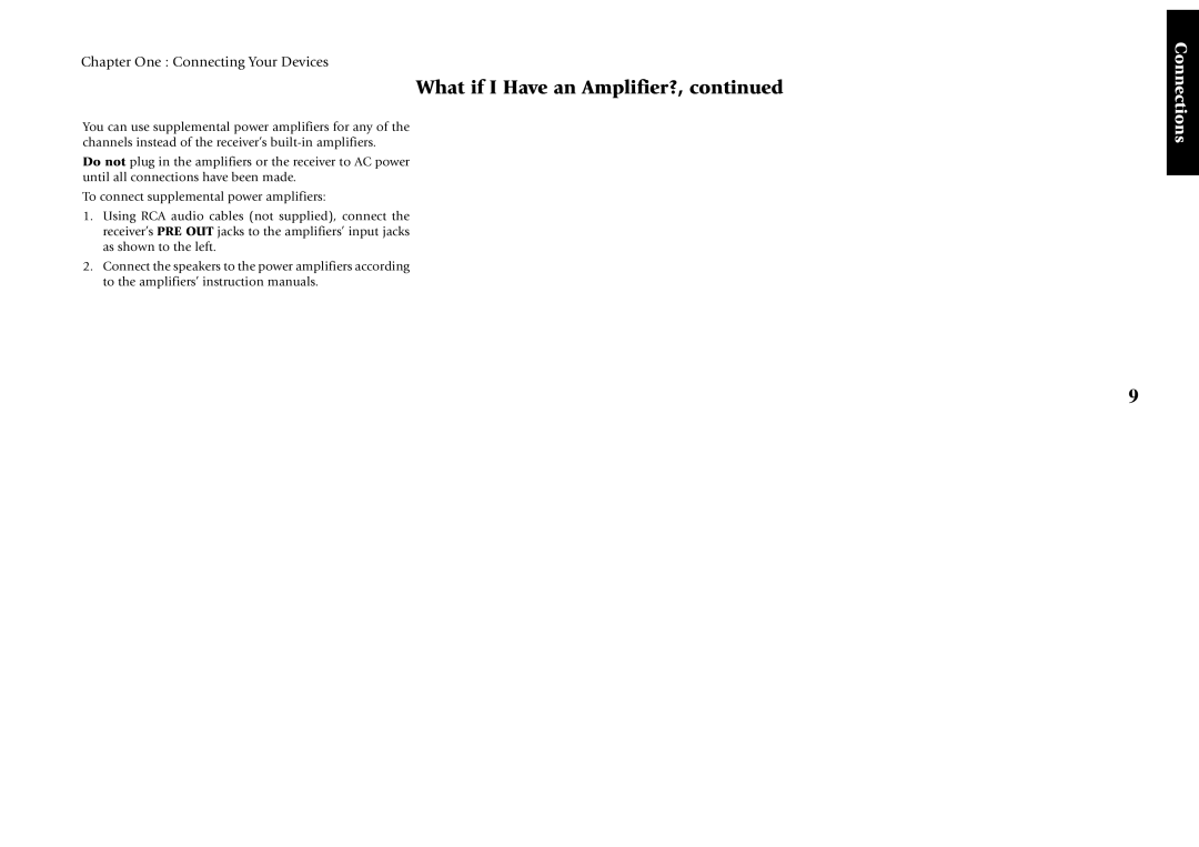 Kenwood VR-5900 setup guide What if I Have an Amplifier? 