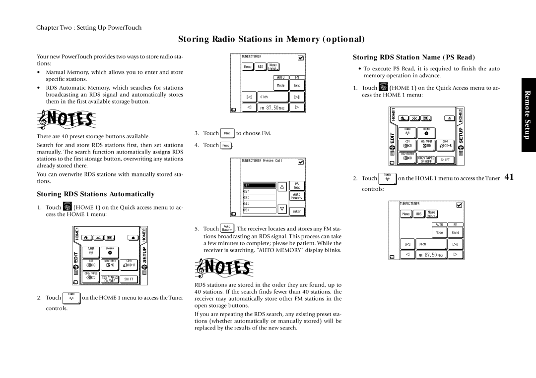 Kenwood VR-5900 setup guide Storing Radio Stations in Memory optional, Storing RDS Stations Automatically 