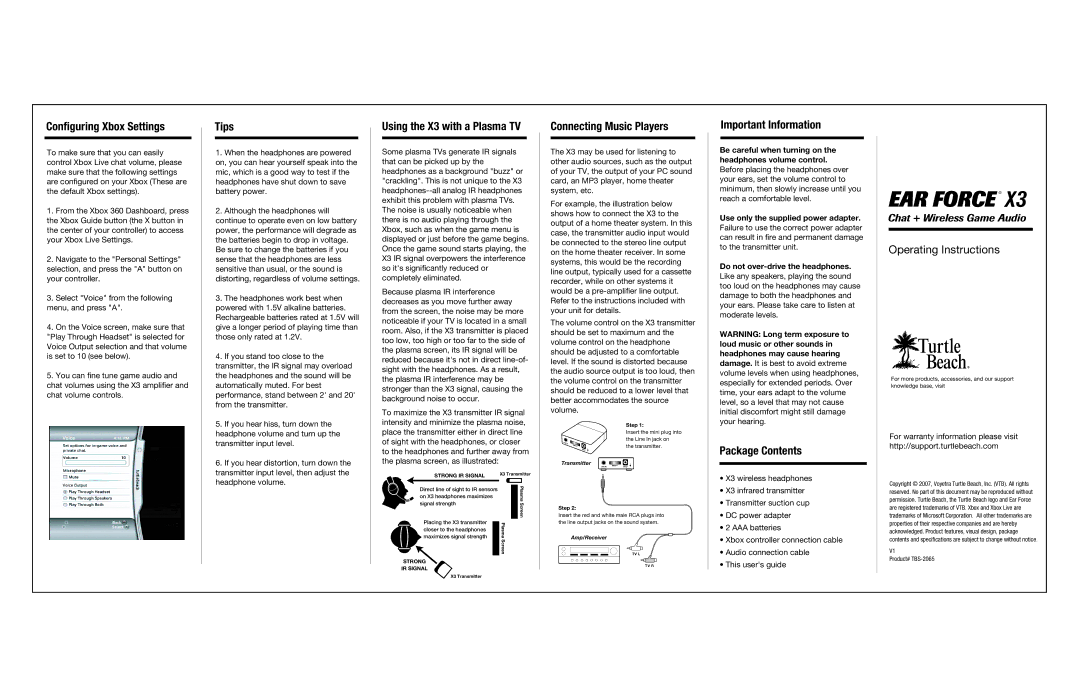 Kenwood operating instructions Configuring Xbox Settings, Tips, Using the X3 with a Plasma TV, Connecting Music Players 