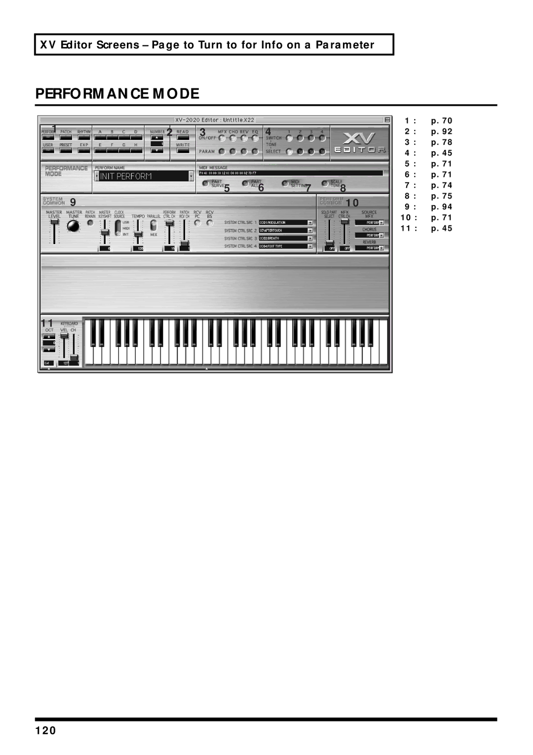 Kenwood XV-2020 owner manual XV Editor Screens Page to Turn to for Info on a Parameter, 120 