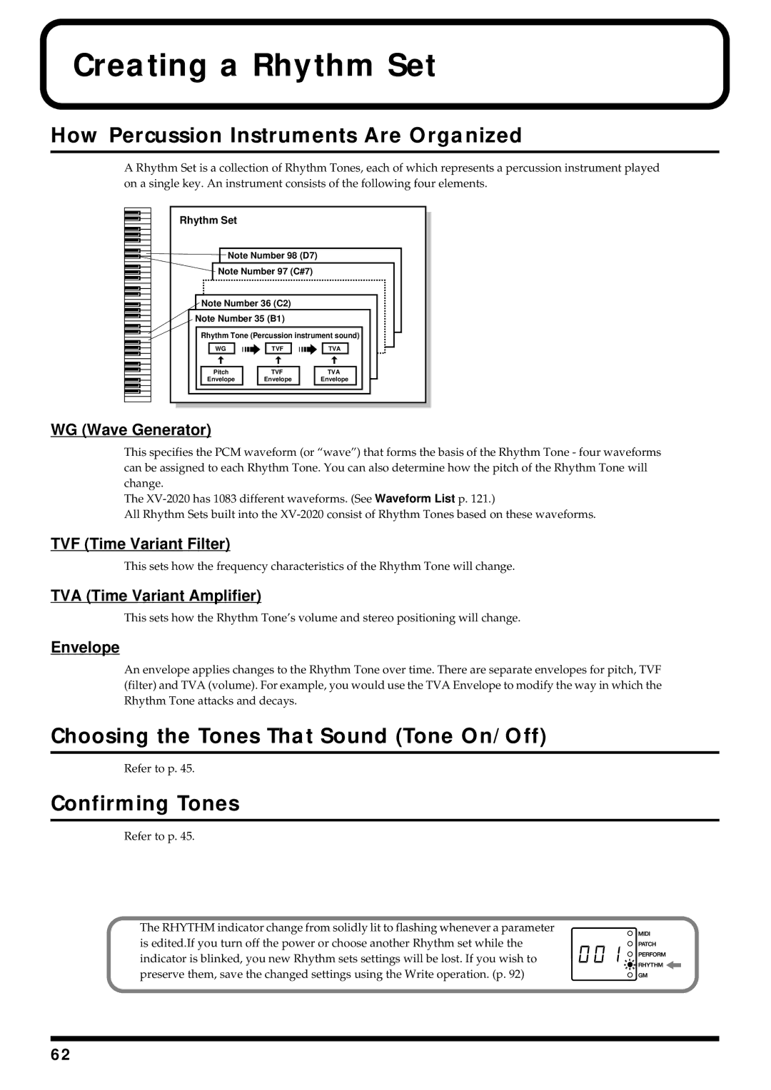 Kenwood XV-2020 owner manual Creating a Rhythm Set, How Percussion Instruments Are Organized 