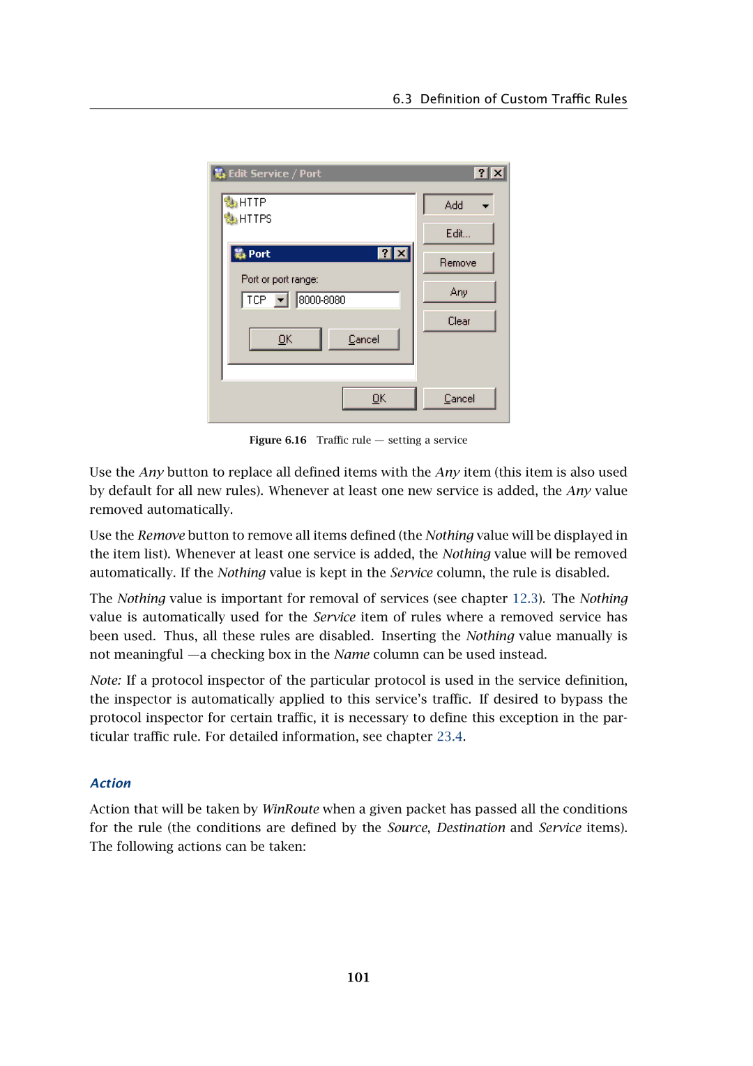 Kerio Tech Firewall6 manual Action, 101 