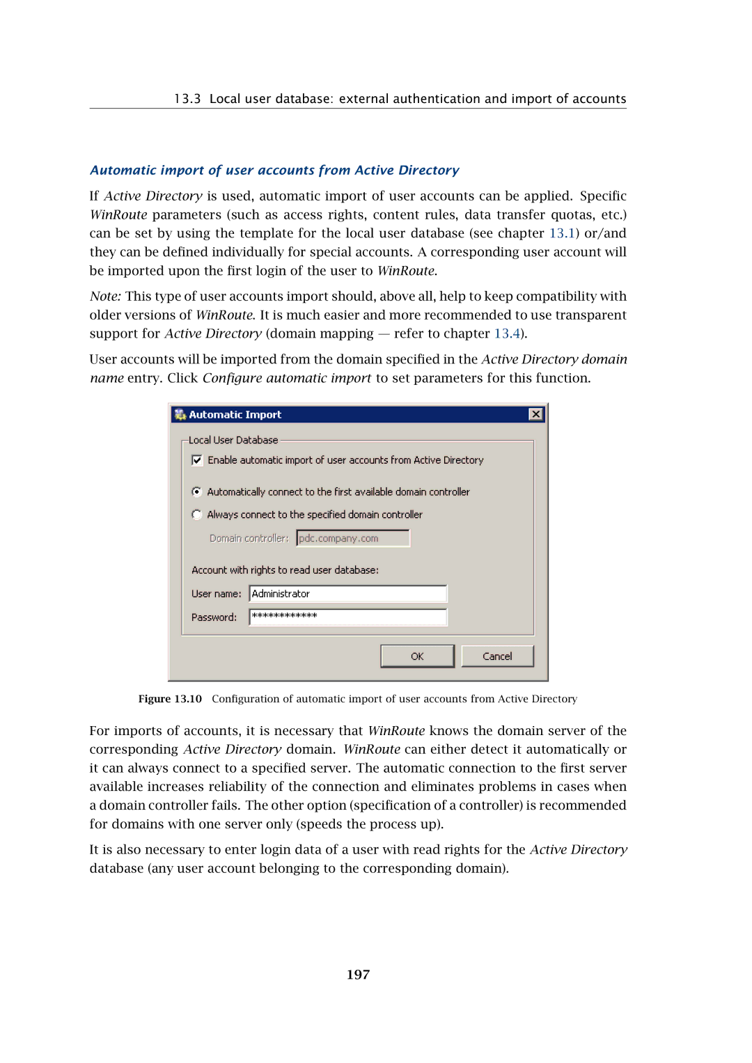 Kerio Tech Firewall6 manual Automatic import of user accounts from Active Directory, 197 