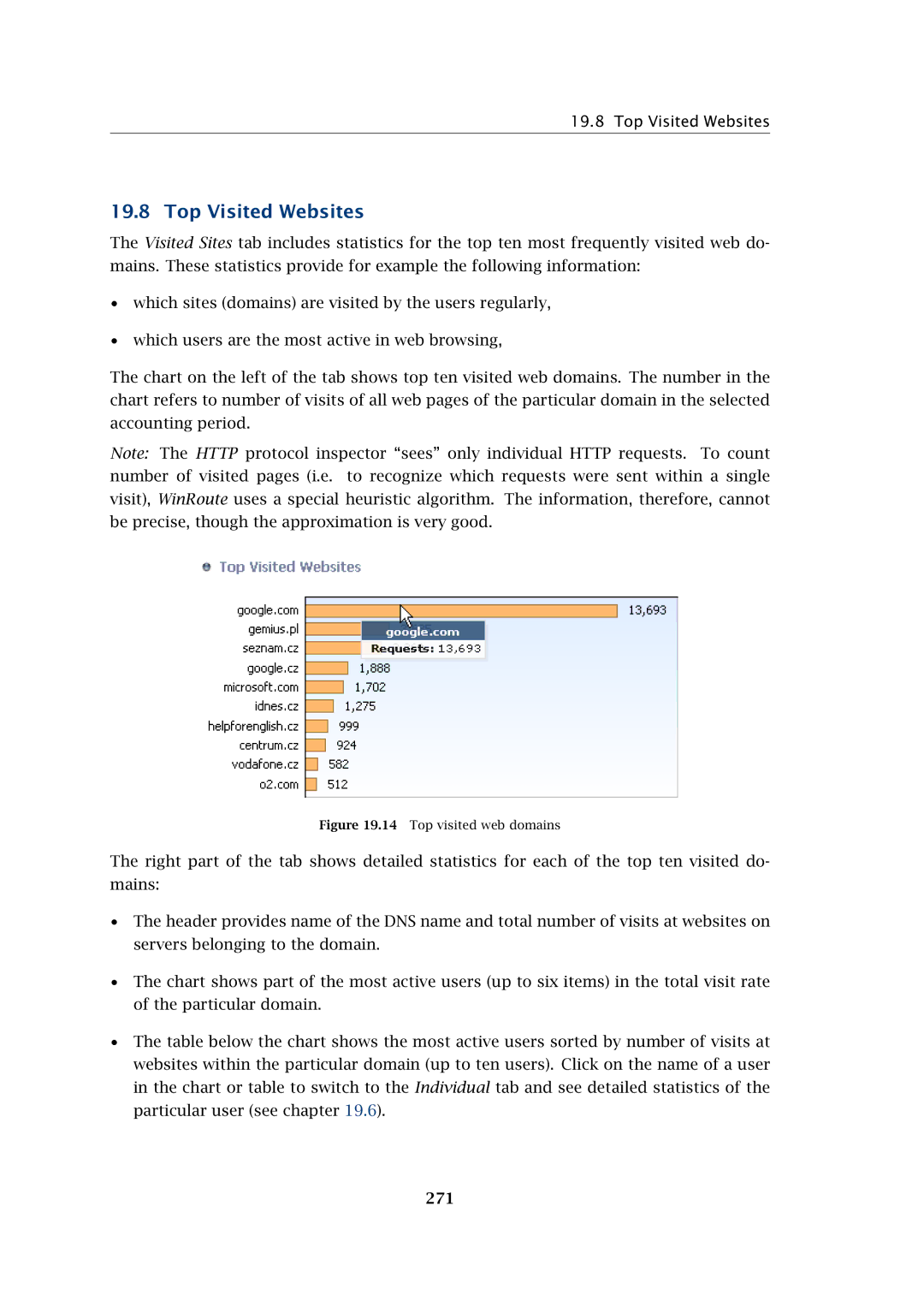 Kerio Tech Firewall6 manual Top Visited Websites 