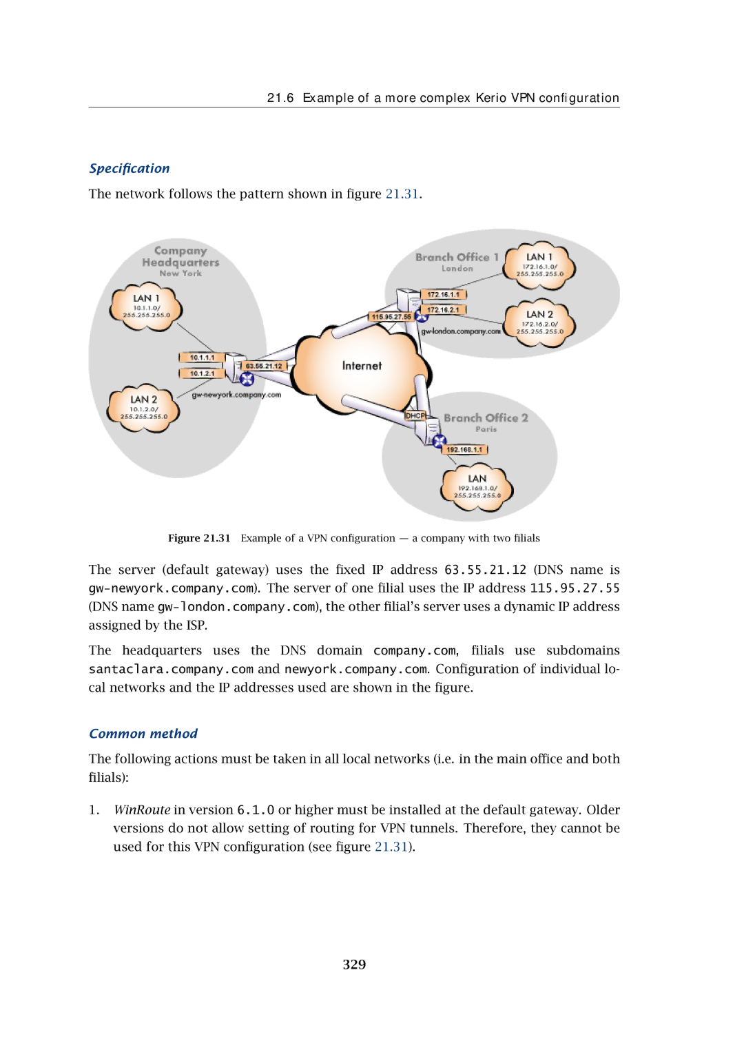 Kerio Tech Firewall6 manual Common method, 329 