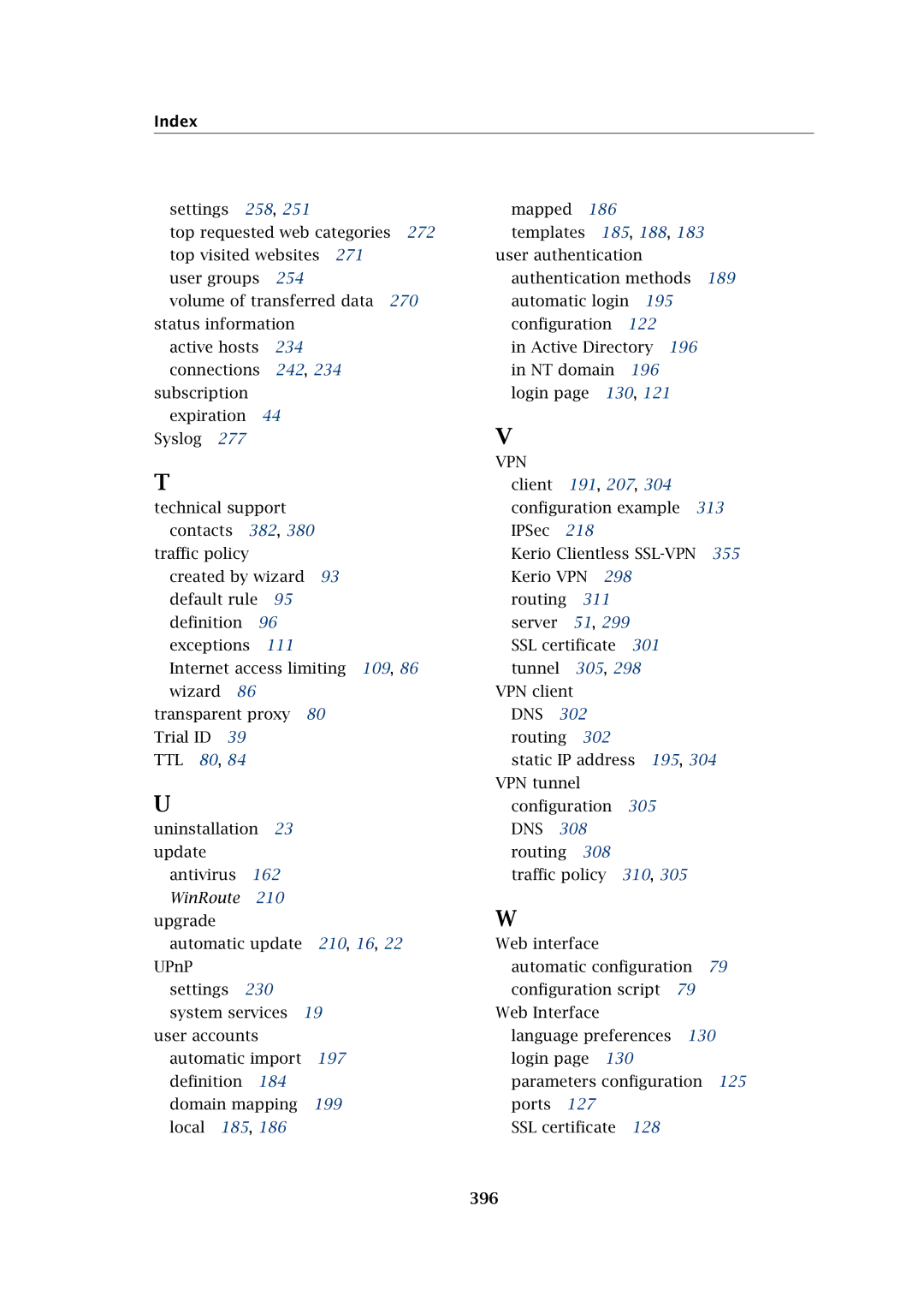 Kerio Tech Firewall6 manual Vpn, 396 