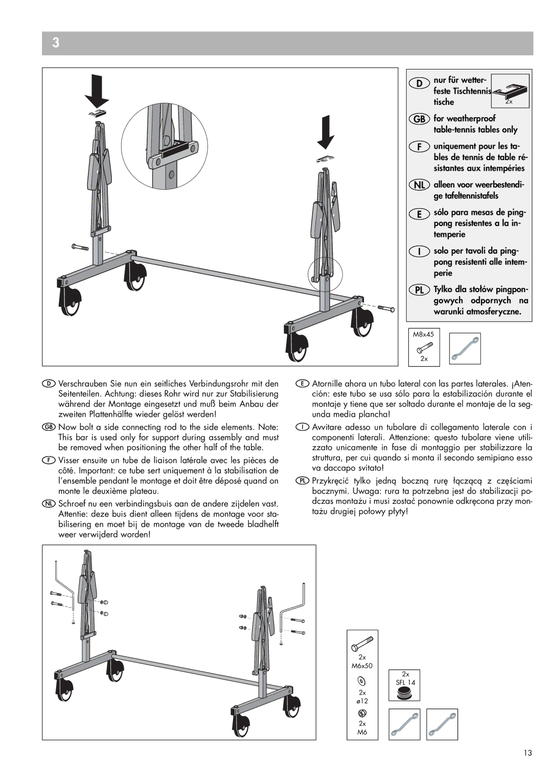 Kettler 07175-000/-500, 07135-000/-500 manual Tische 