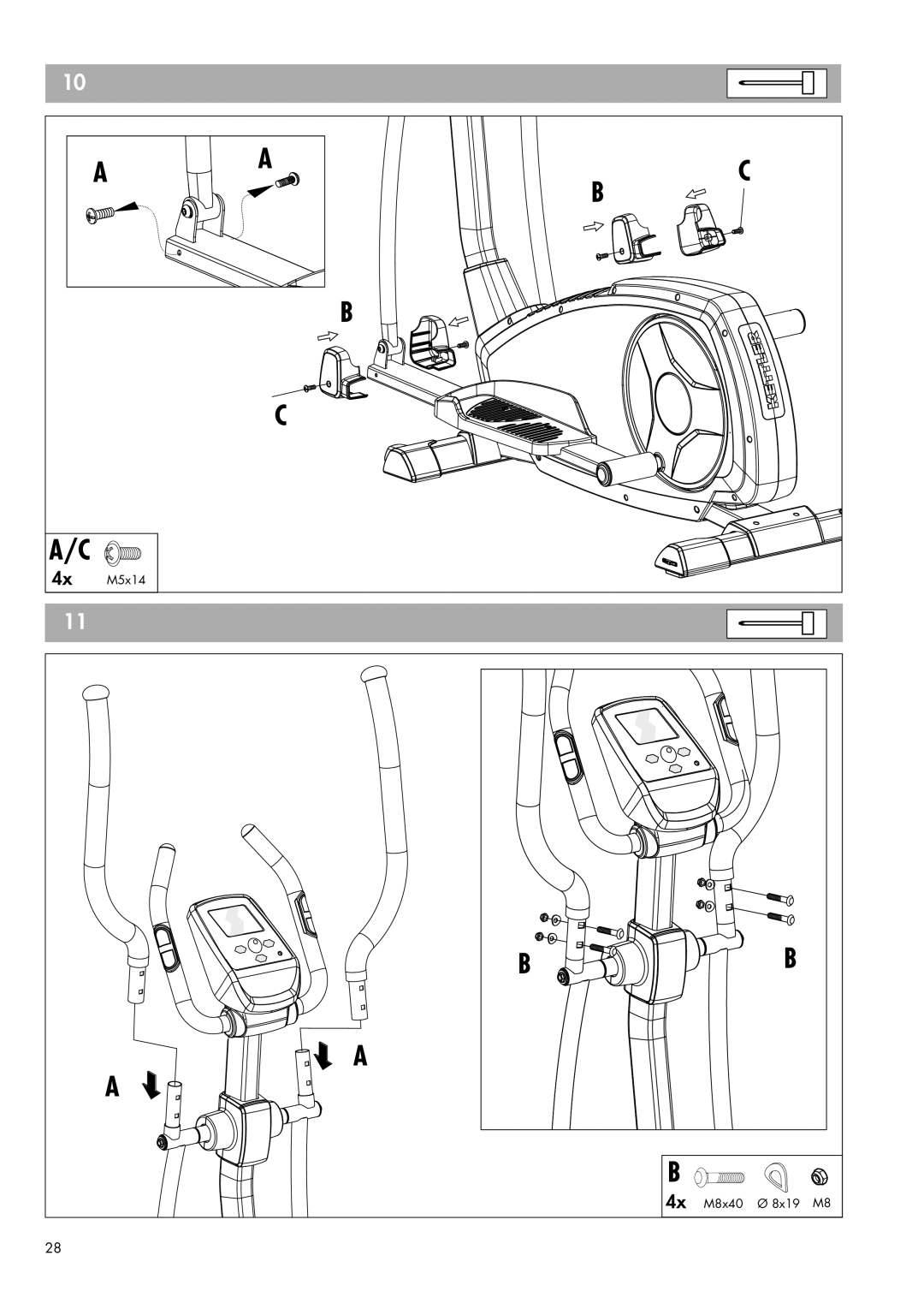 Kettler 07644-000 manual M5x14 M8x40 8x19 