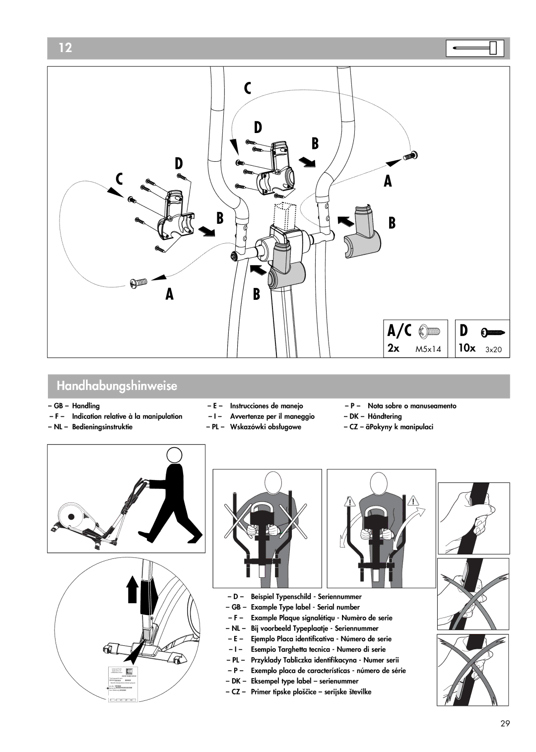 Kettler 07644-000 manual Handhabungshinweise 