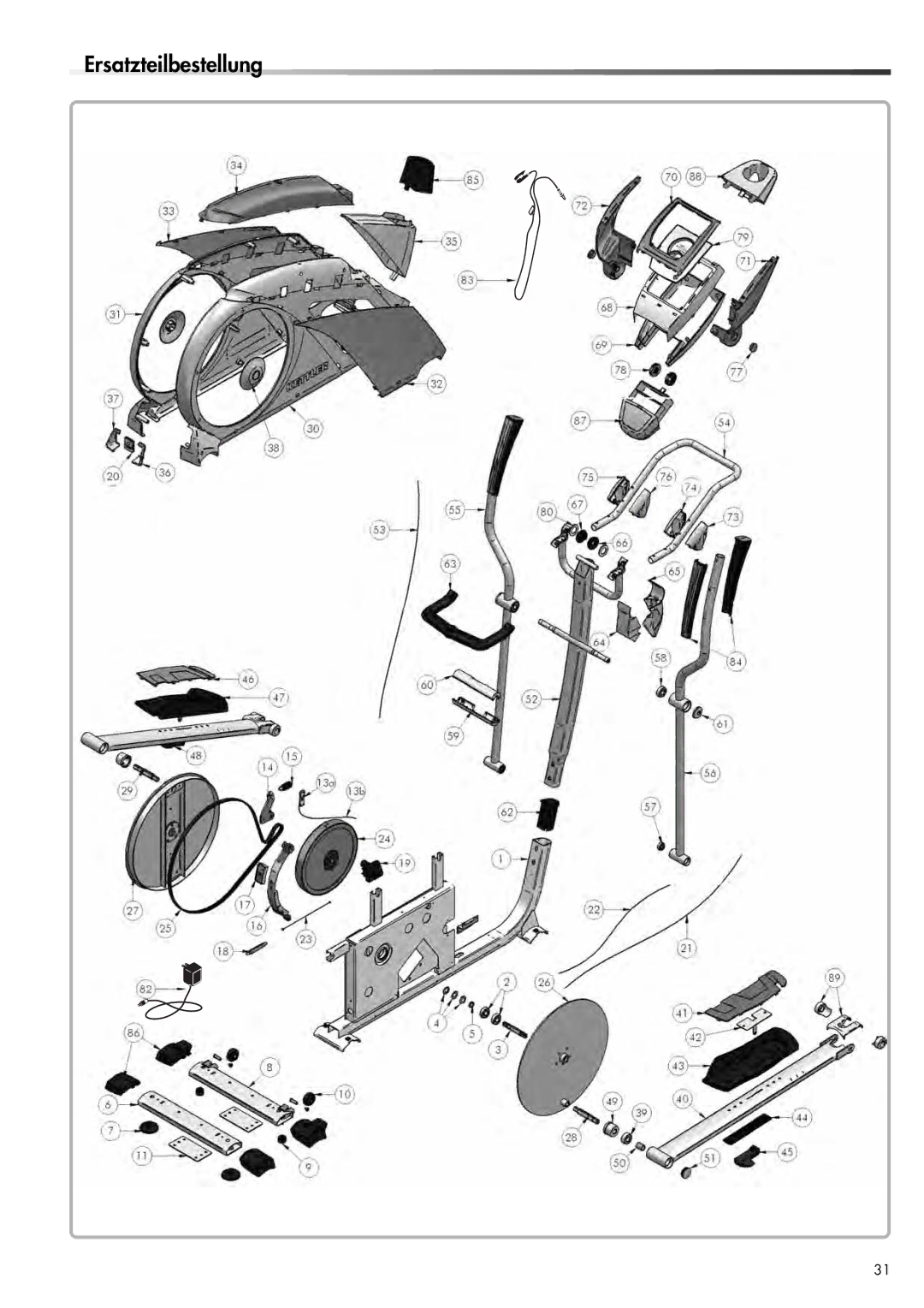 Kettler 300, 07653-000 manual Ersatzteilbestellung 