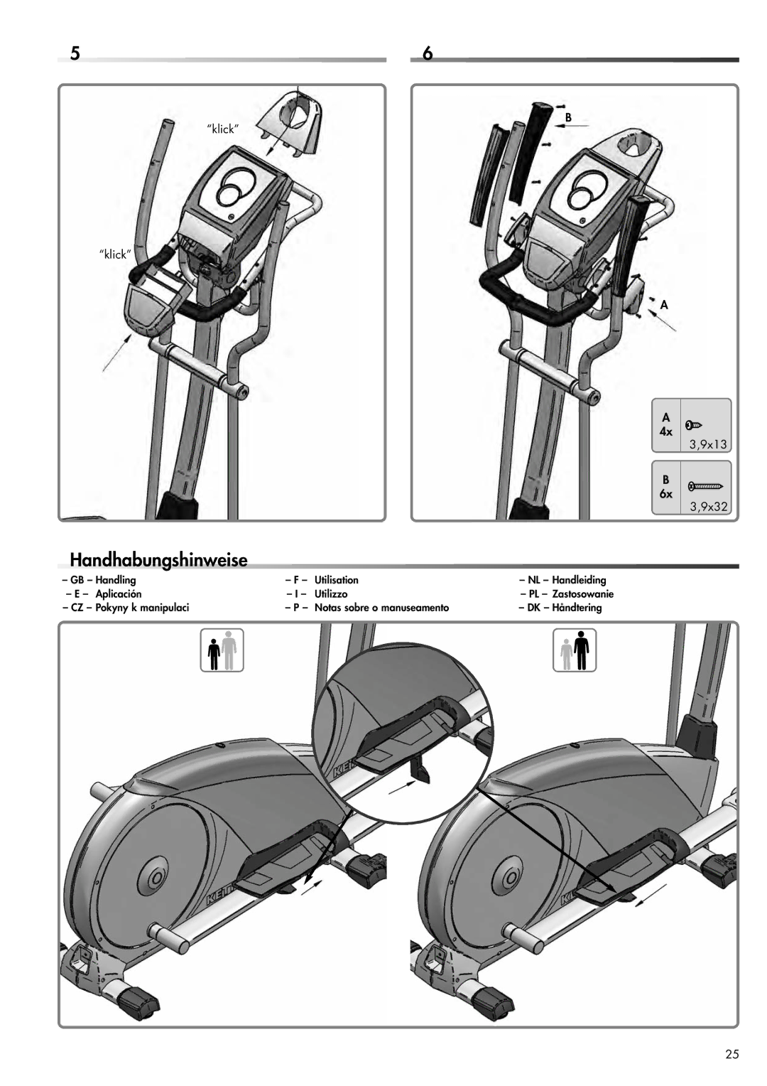 Kettler 300, 07653-000 manual Handhabungshinweise 