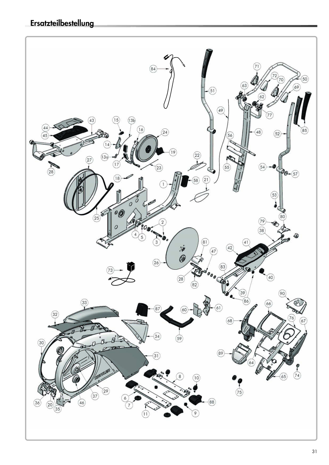 Kettler 07653-800, 07653-500 manual Ersatzteilbestellung 