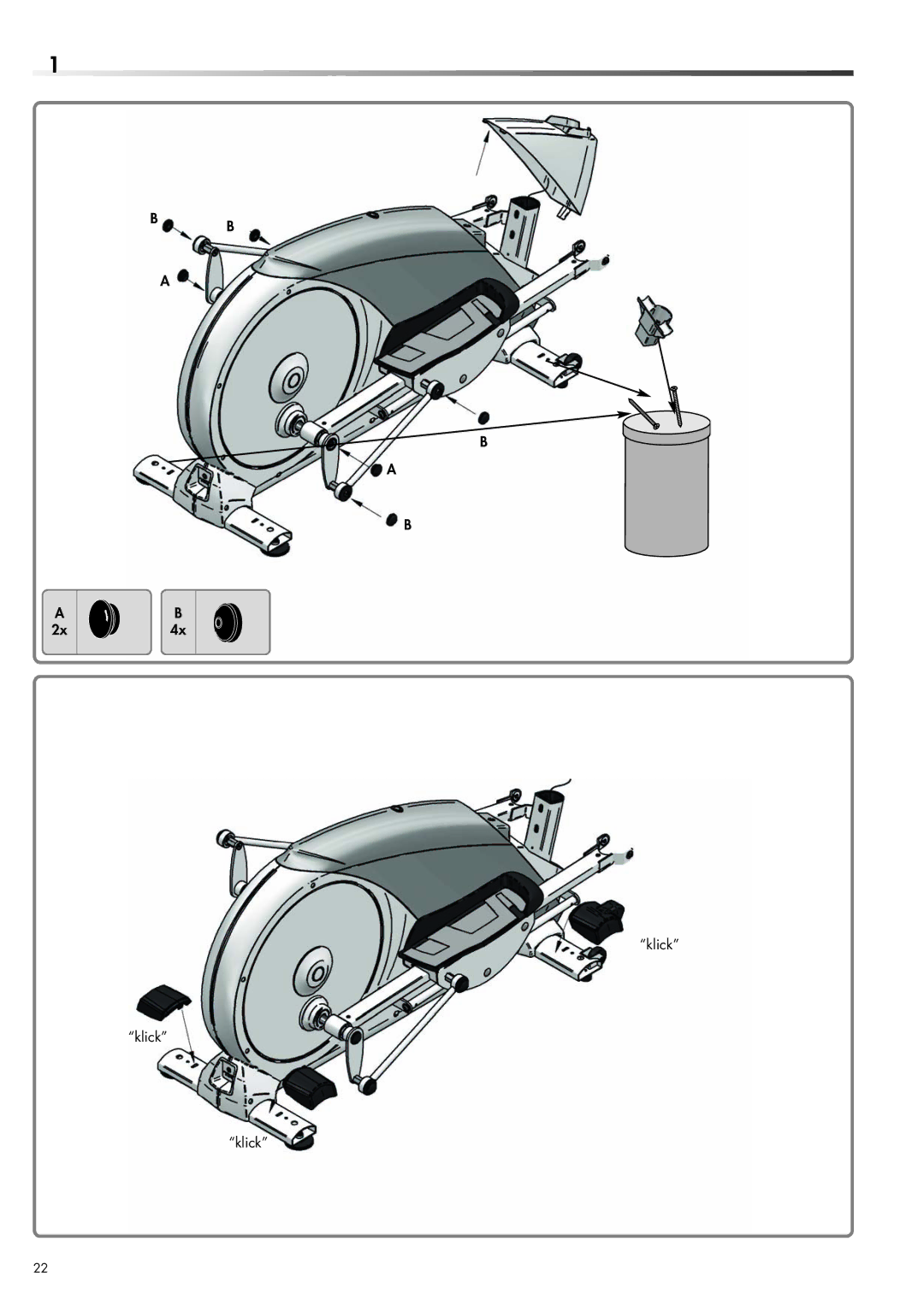 Kettler 07653-500, 07653-800 manual Klick 