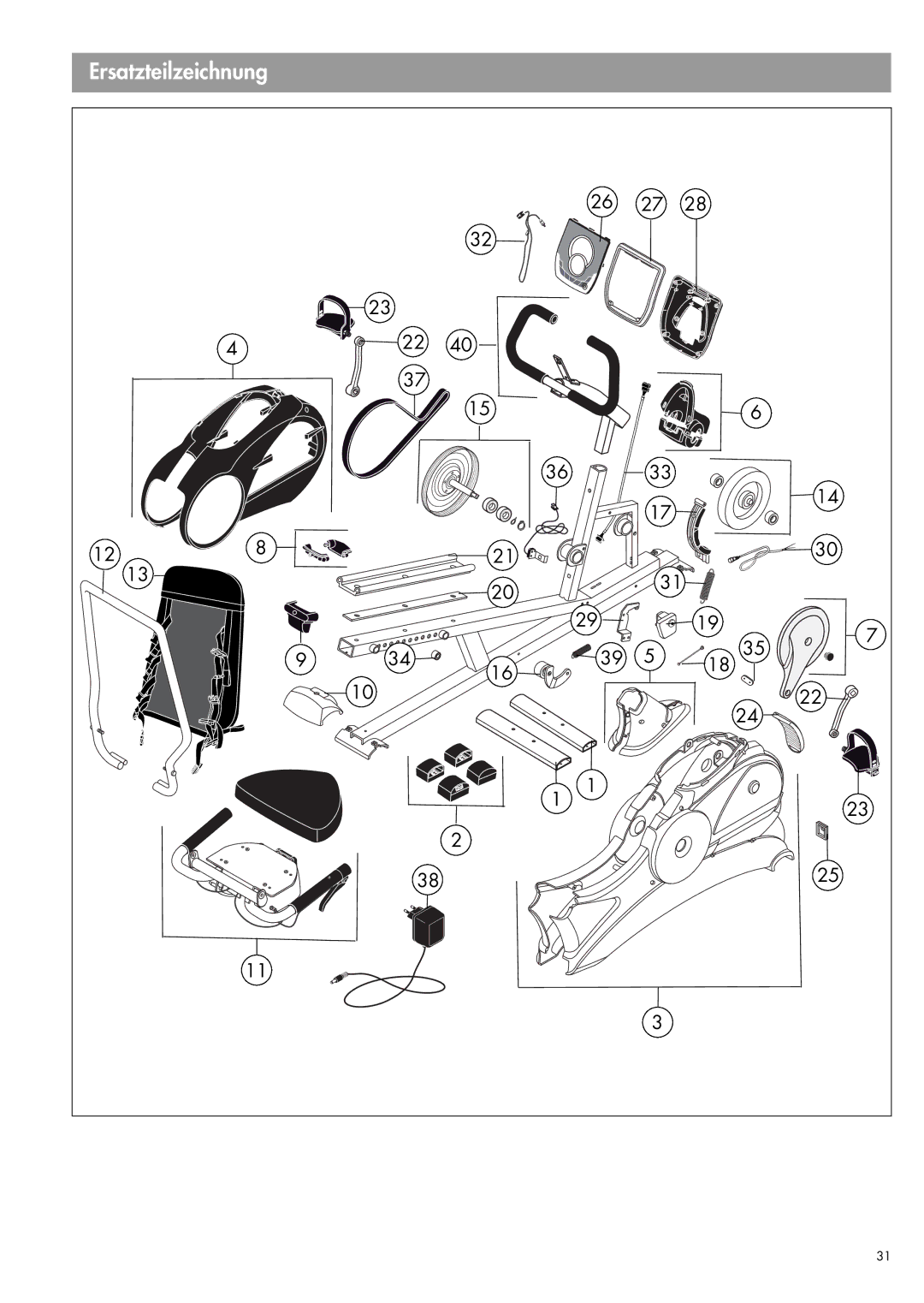 Kettler 07666-000 manual Ersatzteilzeichnung 