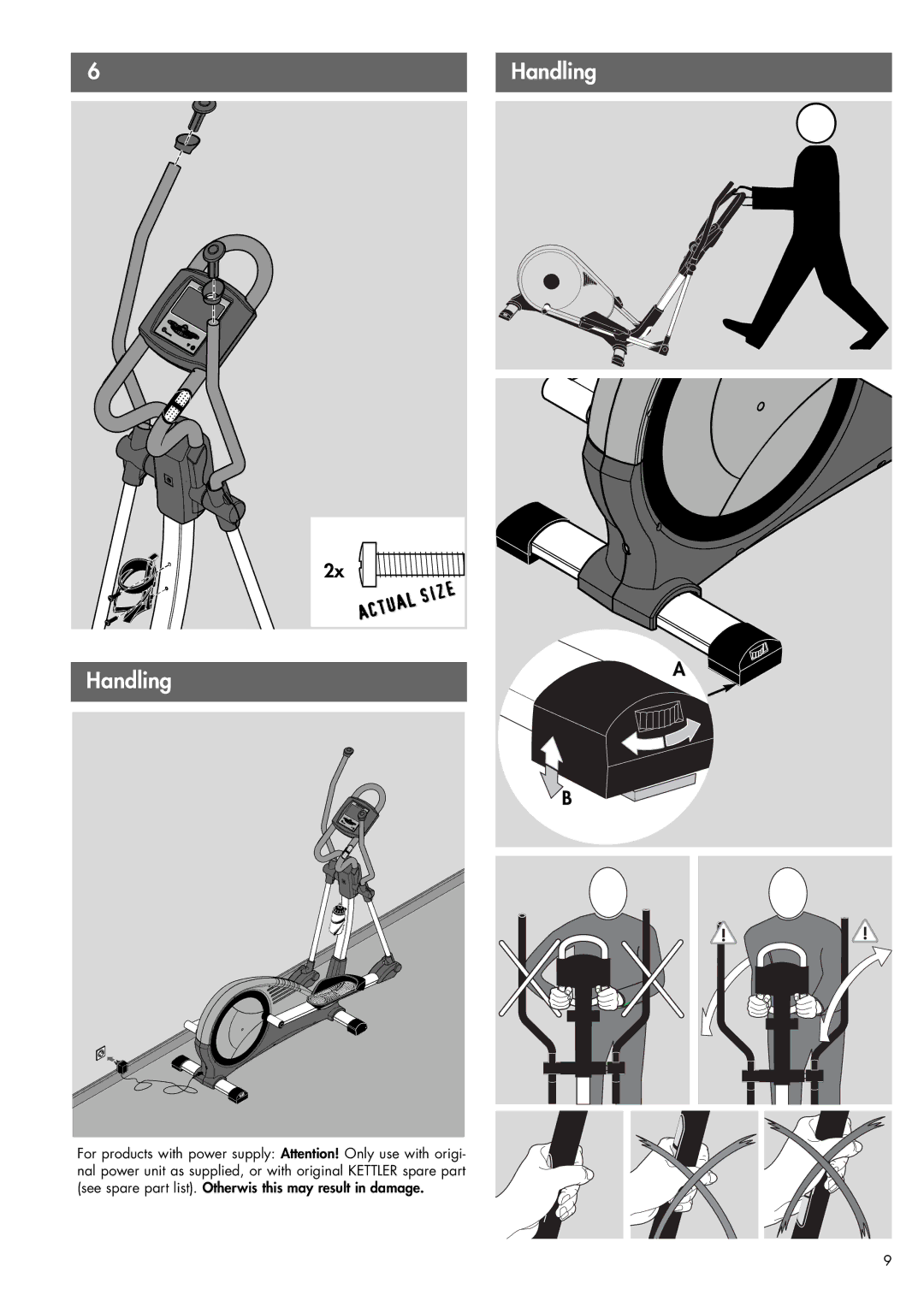 Kettler 07852-690 owner manual Handling 