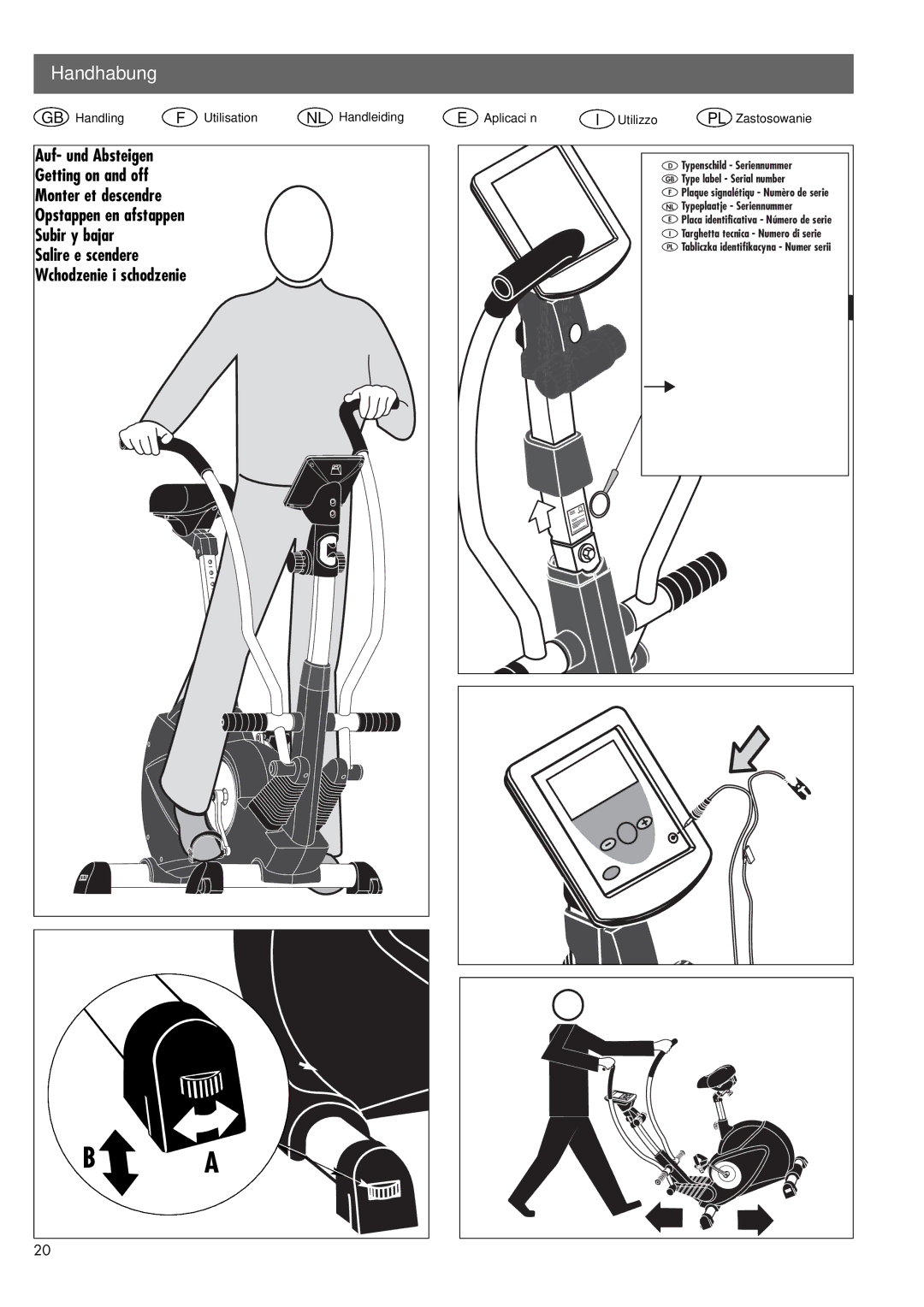 Kettler 07956-500 manual Handhabung 