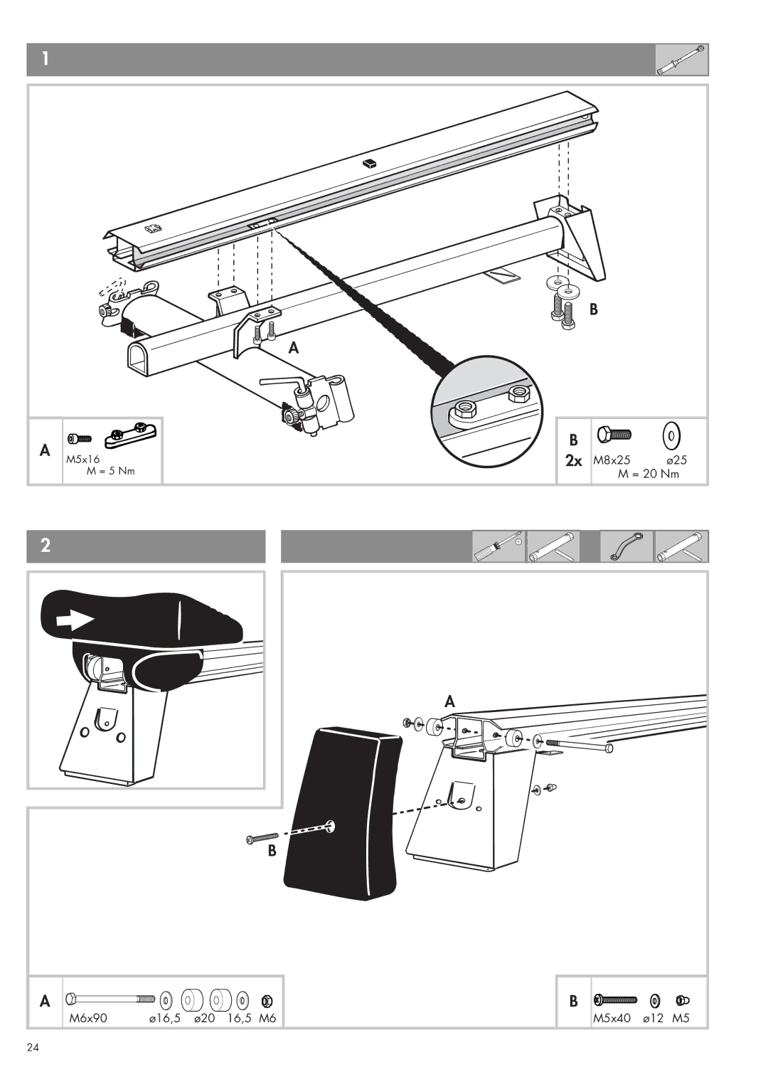 Kettler 07977-900 manual M8x25 Ø25 