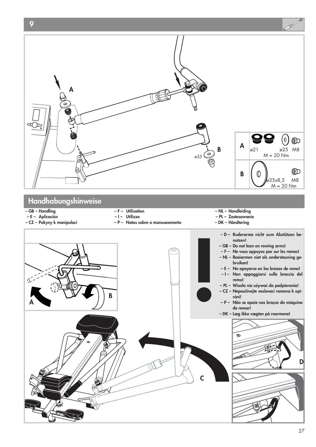 Kettler 07977-900 manual Handhabungshinweise 