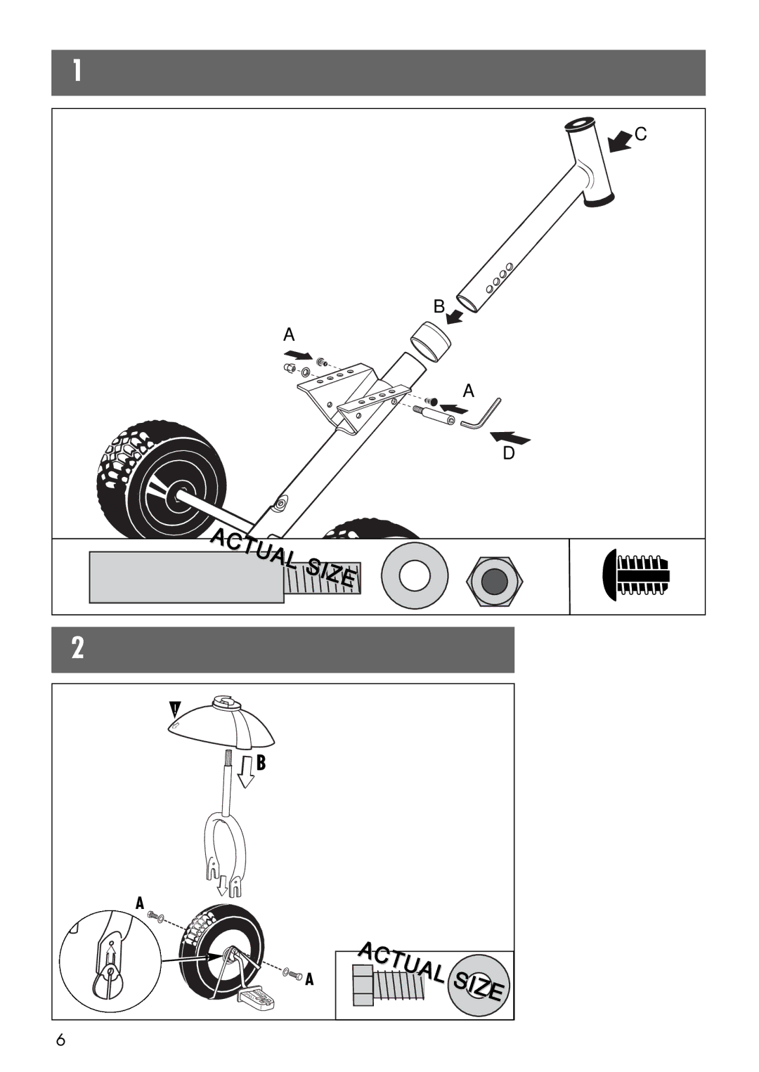 Kettler 08152-599 manual Actual Size 