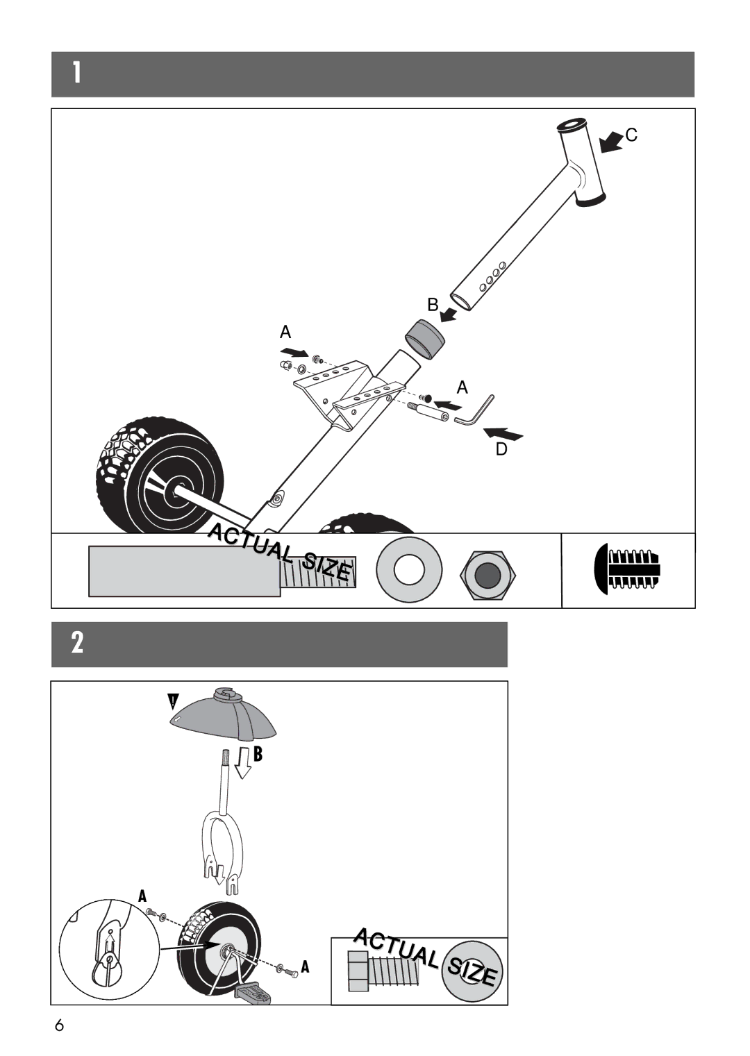 Kettler 08152-799 manual Actual Size 